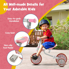 4-In-1 Multifunctional Kids Training Balance Trike Wih Adjustable Push Handle