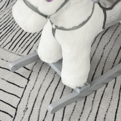 Kids Plush Ride-On Rocking Horse Rocker Plush Toy W/ Sounds for 18-36 Months