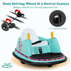 Kids Ride-On Bumper Car with Colorful Flashing Lights and Music