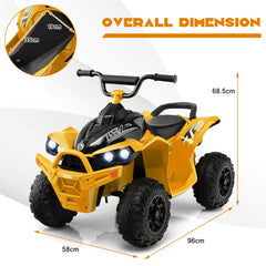 12V Kids Ride on ATV with 2 Speeds and LED Lights