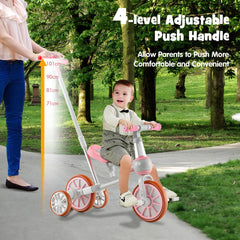 4-In-1 Multifunctional Kids Training Balance Trike Wih Adjustable Push Handle