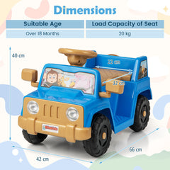 6V Kids Riding Toy with Sound Effects One-Button Start