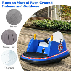 Kids Ride-On Bumper Car with Colorful Flashing Lights and Music