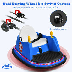 Kids Ride-On Bumper Car with Colorful Flashing Lights and Music