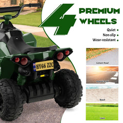 12V Kids Ride on ATV with 2 Speeds and LED Lights