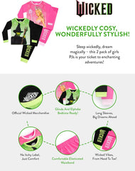Movie Girls Pyjamas | 2 Pack Girls Pjs | Elphaba and Glinda | Ages 6 to 13 Years