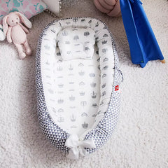 Baby Nest for Co Sleeping Newborn Baby Lounger Cotton Breathable Adjustable Baby Crib in Bed Portable