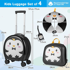 4-Piece Kid’S Luggage Set Kids Journey Suitcase Set