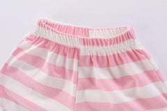 Little Girls Shorts Set Cute Star Stripe Summer Holiday Black 4-5 Years