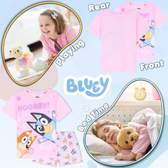 Pyjamas for Kids Girls and Boys Pjs 2 Piece Nightwear T-Shirt Short Kids Pjs Summer Soft Breathable Toddlers Lounge Wear Sizes 2-6 Years Bingo Gifts for Girls