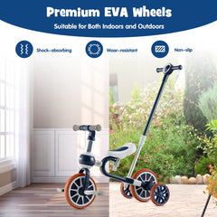 4-In-1 Multifunctional Kids Training Balance Trike Wih Adjustable Push Handle
