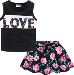 Little Girls Outfits Floral Slip Summer Holiday