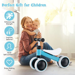 No Pedal Baby 4 Wheels Balance Bike with Non-Slip Handlerbar