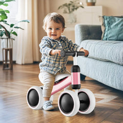 No Pedal Baby 4 Wheels Balance Bike with Non-Slip Handlerbar