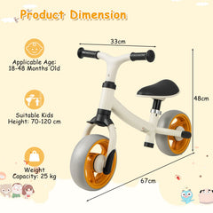 Baby Balance Bikes with Adjustable Seat Height for 18-48 Months