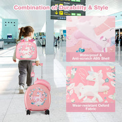 4-Piece Kid’S Luggage Set Kids Journey Suitcase Set