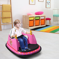 Kids Ride-On Bumper Car with Colorful Flashing Lights and Music