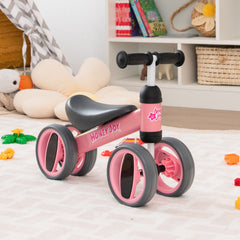 Baby Balance Bike with 4 Wheels and Limited Steering