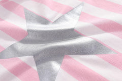 Little Girls Shorts Set Cute Star Stripe Summer Holiday Black 4-5 Years