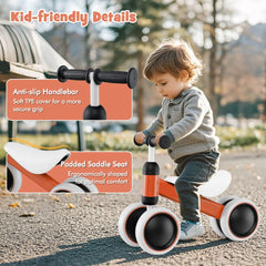 No Pedal Baby 4 Wheels Balance Bike with Non-Slip Handlerbar