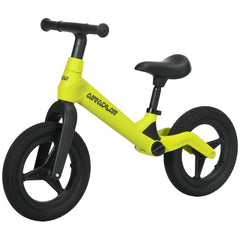 12" Baby Balance Bike W/ Adjustable Seat and Handlebar - Green