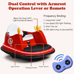 Kids Ride-On Bumper Car with Colorful Flashing Lights and Music