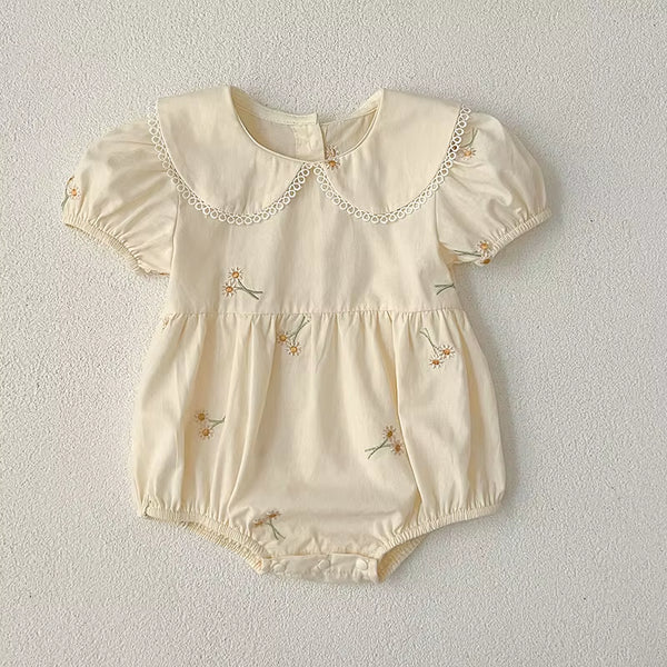 Spring Newborn Girls Romper Baby Clothes Baby Embroidered Flowers Romper Long Sleeve Jumpsuit Climb Clothes Baby Cotton Clothing