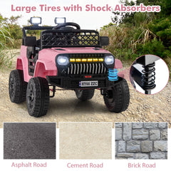 12V Kids Ride on Truck Battery Powered Car with Parental Remote