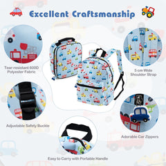COSTWAY 5Pcs Kids Luggage Set Carry-On Children Rolling Suitcase Set W/Backpack