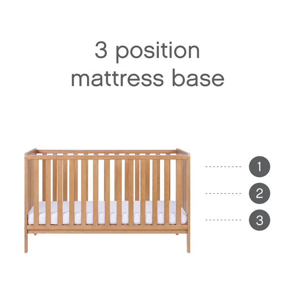 Malmo Cot Bed with Mattress and Cot Top Changer