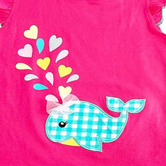 Toddler Girls Summer Outfit Cotton Top and Shorts Clothing Set