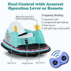 Kids Ride-On Bumper Car with Colorful Flashing Lights and Music