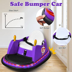 Kids Ride-On Bumper Car with Colorful Flashing Lights and Music
