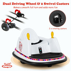 Kids Ride-On Bumper Car with Colorful Flashing Lights and Music