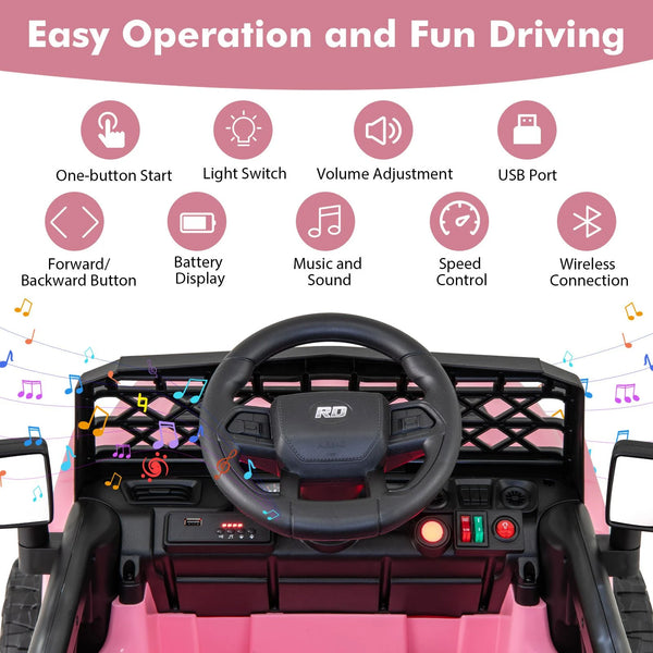 12V Kids Ride on Truck Battery Powered Car with Parental Remote