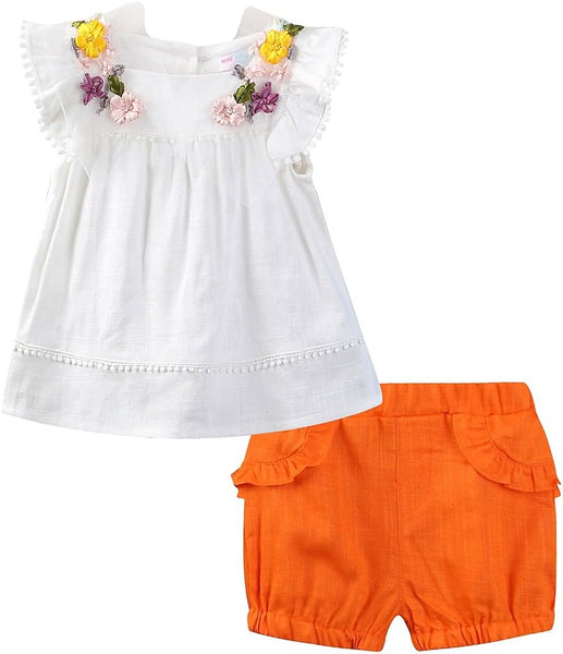 Little Girls Outfits Summer Holiday Sunflower