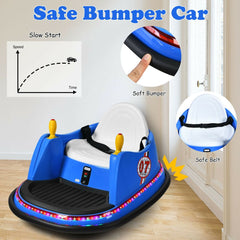 Kids Ride-On Bumper Car with Colorful Flashing Lights and Music