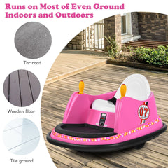 Kids Ride-On Bumper Car with Colorful Flashing Lights and Music