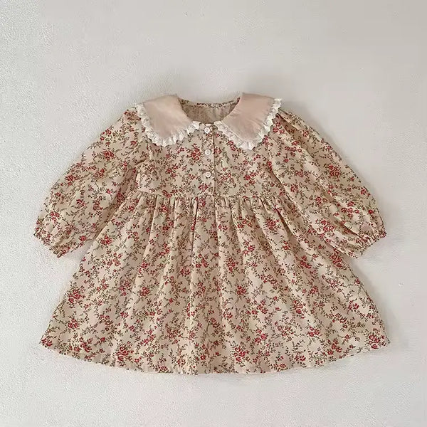 Autumn Baby Girls Dress – Long-Sleeve Floral Princess Dress