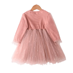 Autumn Baby Girls Dress – Melario Long-Sleeve Mesh Cotton Princess Dress
