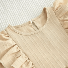 Autumn Girls Dress – Long-Sleeve Pink A-Line Dress for Kids