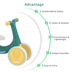 Baby Balance Bike 10-36 Months with 4 Wheels