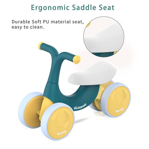 Baby Balance Bike 10-36 Months with 4 Wheels
