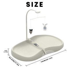 Baby Changing Pad with Toy Tray & Safety Belt