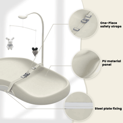 Baby Changing Pad with Toy Tray & Safety Belt