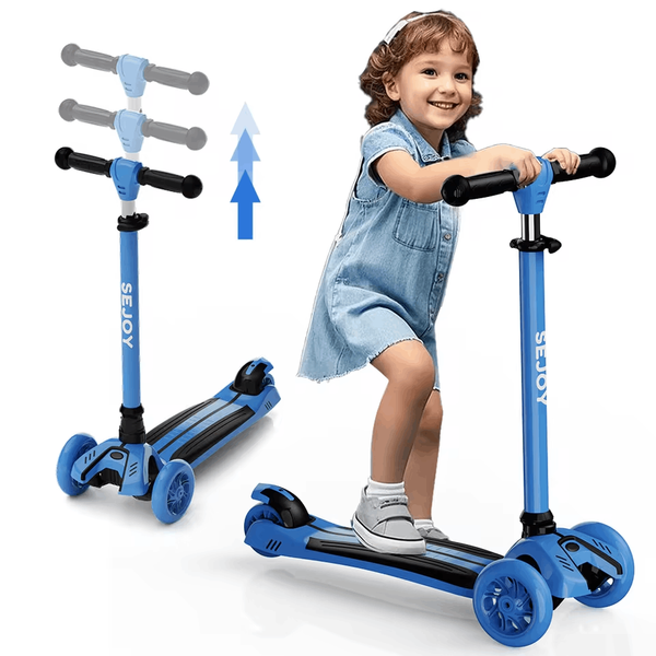 Baby Scooter with LED Wheels & Adjustable Height