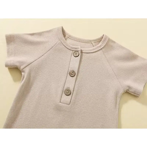 Cotton Baby Romper for Summer – Short-Sleeve Infant Jumpsuit