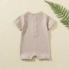 Cotton Baby Romper for Summer – Short-Sleeve Infant Jumpsuit