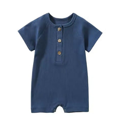 Cotton Baby Romper for Summer – Short-Sleeve Infant Jumpsuit