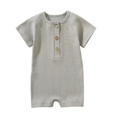 Cotton Baby Romper for Summer – Short-Sleeve Infant Jumpsuit